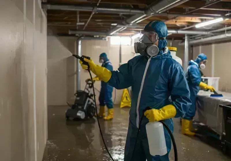 Basement Sanitization and Antimicrobial Treatment process in Clayton, MO